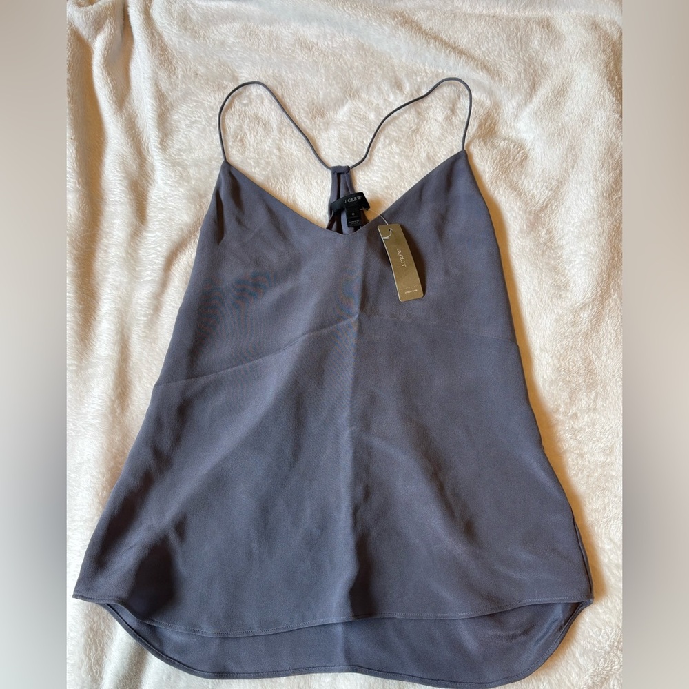 NWT J. Crew 100% Silk Carrie Cami Tank Dusk | Size 0